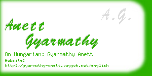 anett gyarmathy business card